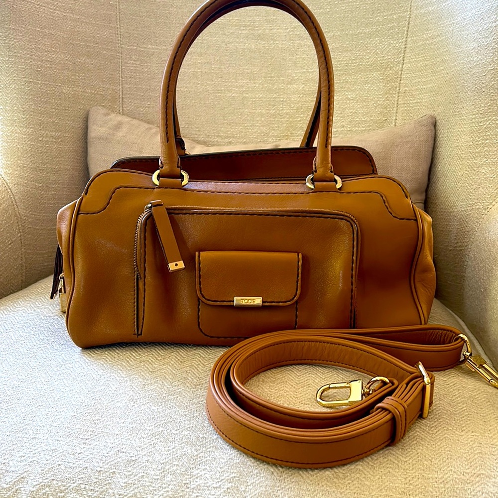 Tod’s Timeless Top Handle Bag with Custom Shoulder Strap
